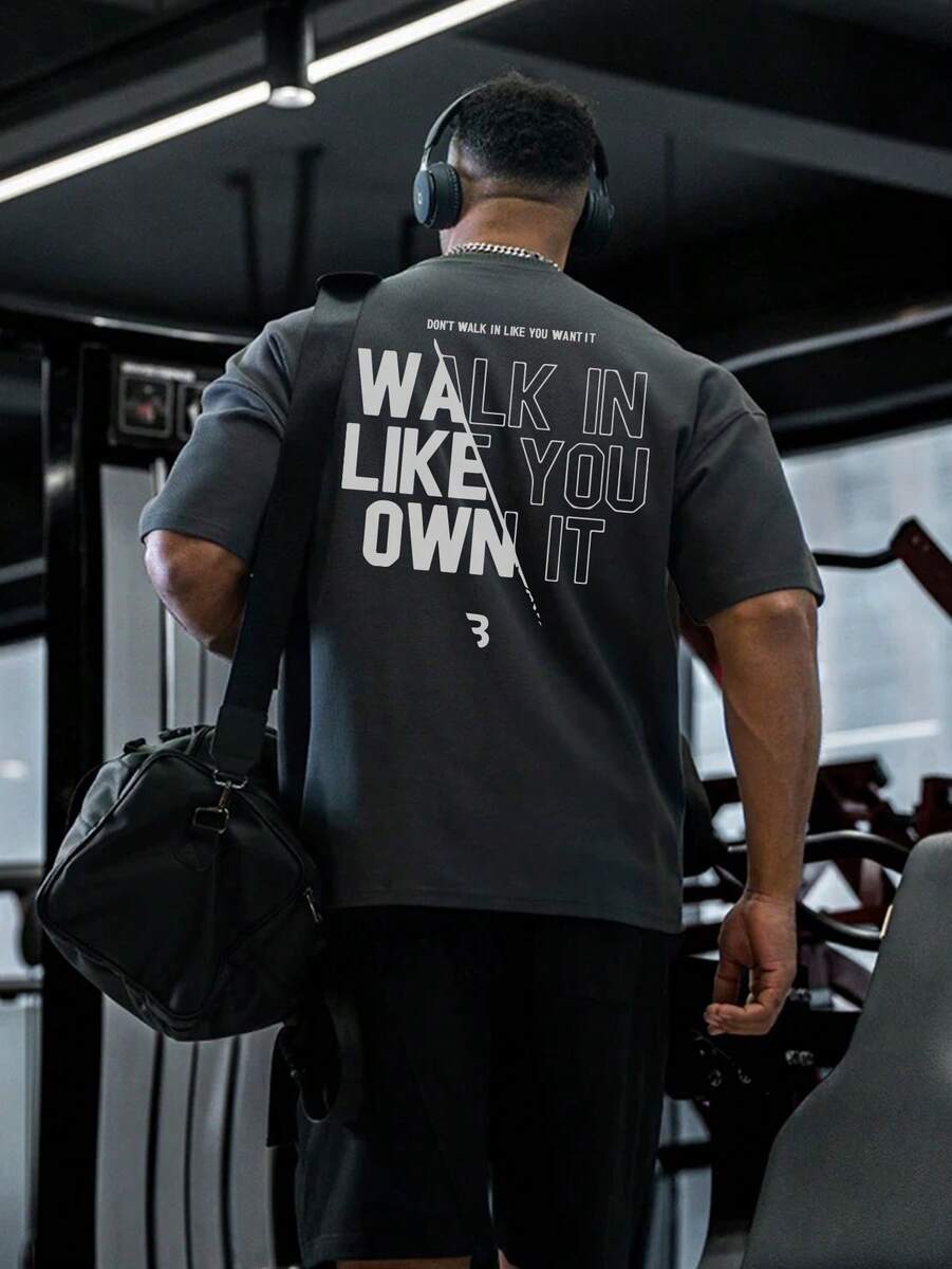 Herren Lässig Kurzarm T-Shirt, bedruckter Rundhals Somm...