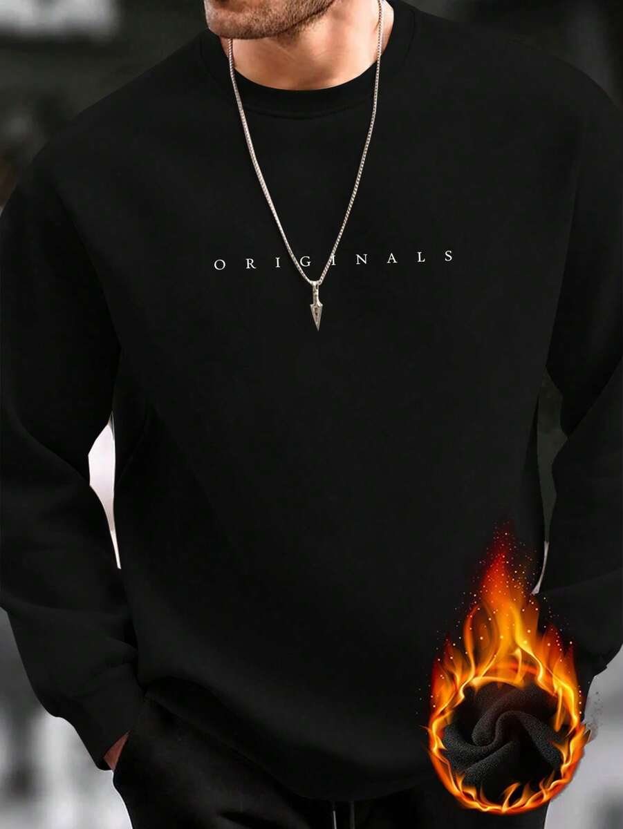 Manfinity Homme Herren Pullover mit Buchstaben-Muster,...