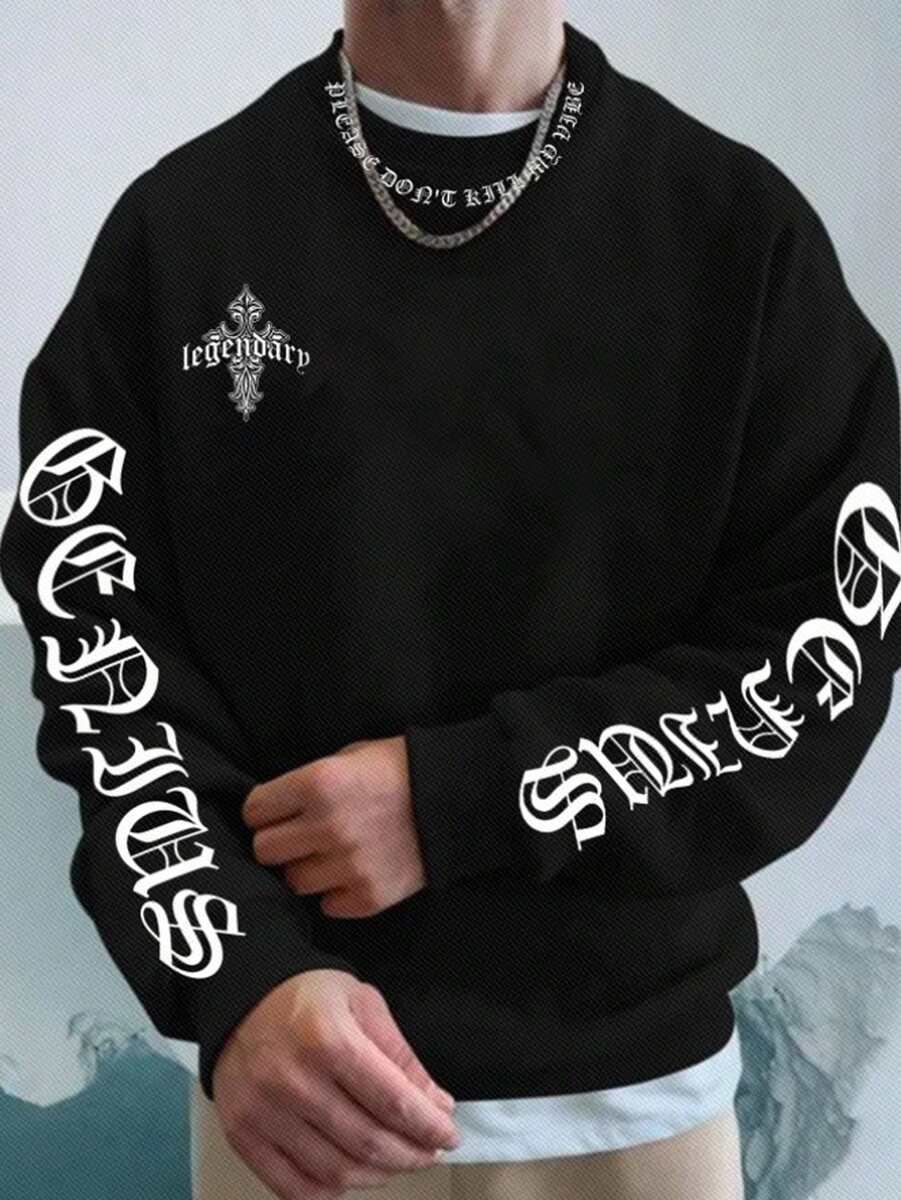 Manfinity Roughcore Herren Sweatshirt mit Slogan-Grafik...