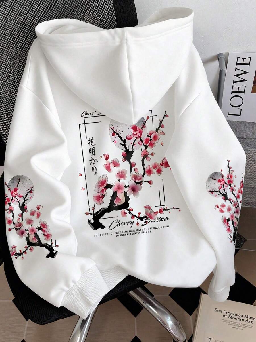 Resyla Y2K Stil Damen Pullover Sweatshirt mit floralem...